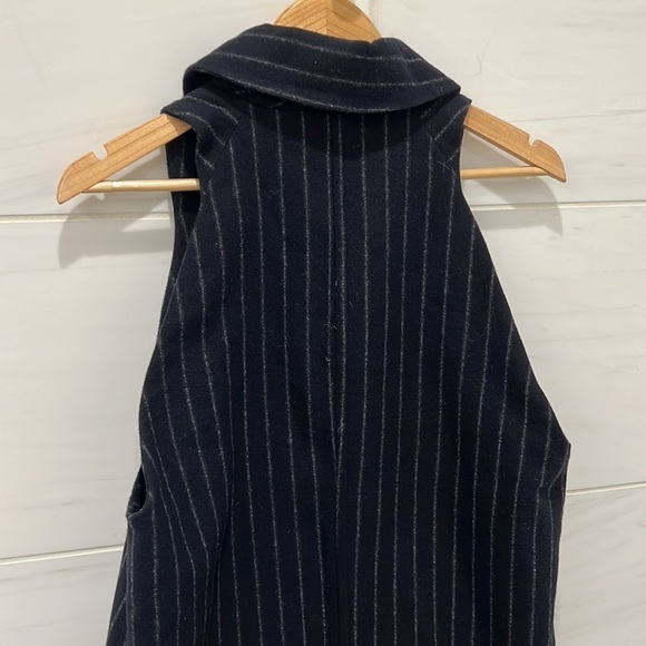 Baum Und Pferdgarten | NWT Darla Wool Blend Coat in Navy Pinstripe - Size Small - Picture 7 of 15